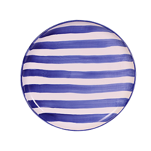 Prato Listras Azul