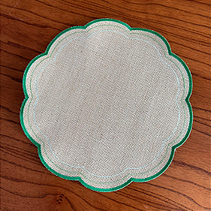 Lugar Americano 3 Bordados - Verde