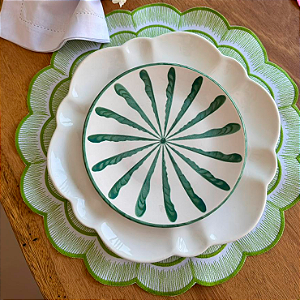 Prato Sobremesa Piuma Verde