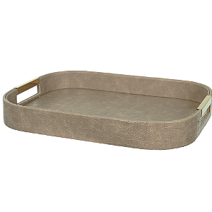 Bandeja Decorativa Revestida - Fendi 5 x 40 x 30 cm