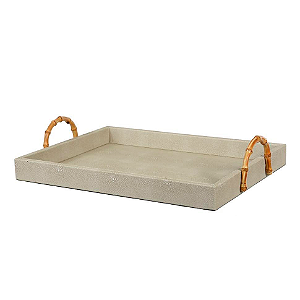 Bandeja Decorativa MDF Revestimento PU - 45 x 35 x 4,5 cm