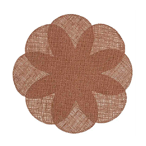 Jogo Americano Juta Flower Marrom - 38 cm