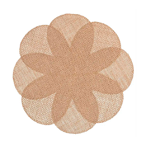 Jogo Americano Juta Flower Bege - 38 cm