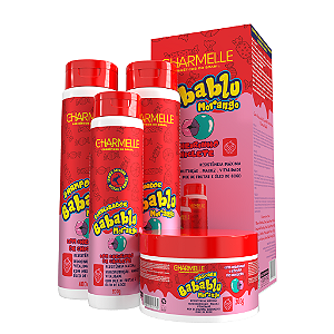 Kit Babablu Morango - Charmelle Cosméticos