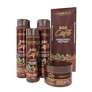 Kit Tratamento Capilar S.O.S. Café - Charmelle Cosméticos