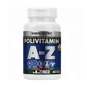 Suplemento Alimentar A-Z Polivitamin de A a Zinco 60 Cápsulas - Suave Nutry Suplementos
