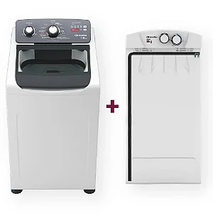 Kit Máquina de Lavar Automática Mueller 13Kg + Secadora Solaris 8Kg com timer