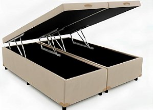 Cama Box Baú Corino Suede 158x198x42