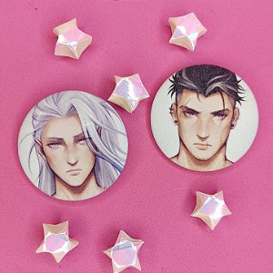 [Bottom Ship] Neuvillette e Wriothesley (4,5cm - com glitter!)