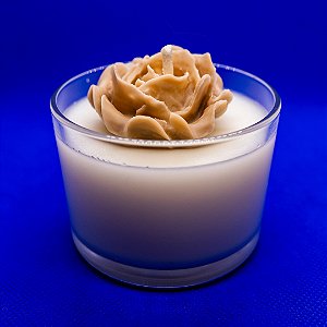 Vela Personalizada Copo Grande com Tampa de Madeira - Aroma Lavanda