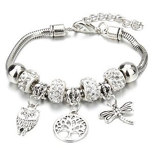 PULSEIRA ESTILO DE BERLOQUES COM PEDRAS DE ZIRCONIA