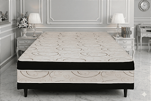 Cama Box Conjugada Luxo Casal - Preta