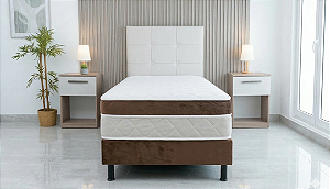 Cama Box Conjugada Ortopédica Absolut Solteiro - Marrom