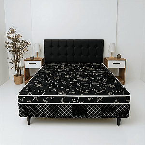 Cama Box Conjugada Confort Black Casal