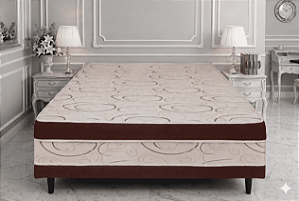 Cama Box Conjugada Luxo Casal - Marrom