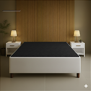 Base Casal Suede - Branco