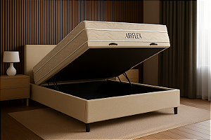 Colchão Airflex com Molas Ensacadas + Base Baú Casal