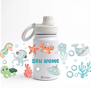 Garrafa Térmica Baby 350ml - Fundo do Mar