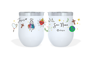 Cuia Térmico Custom Little 360ml - Nossa Senhora Aquarela