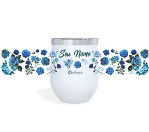 Cuia Térmico Custom Little 360ml - Rosa Azul