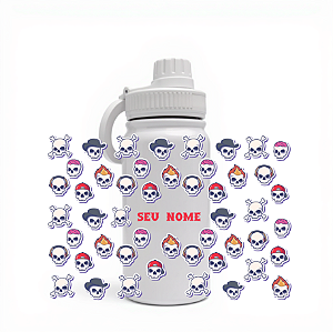 Garrafa Térmica Custom Life 600ml - Skull Pop Stickers