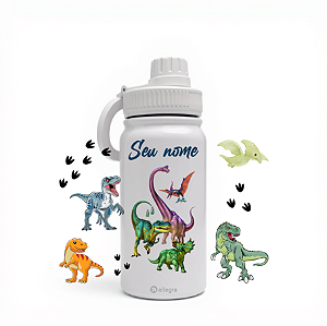 Garrafa Térmica Custom Life 600ml - Reino dos Dinossauros