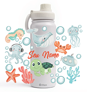 Garrafa Térmica Custom Ice 800ml - Fundo do Mar
