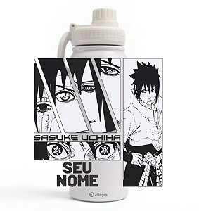 Garrafa Térmica Custom Ice 800ml - Sasuke Uchiha Manga Edition