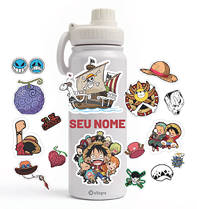 Garrafa Térmica Custom Ice 800ml - One Piece Crew & Stickers