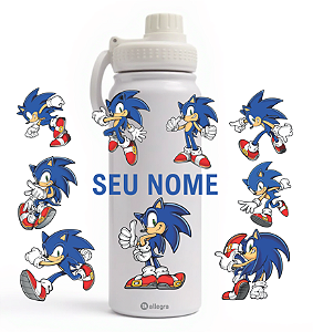 Garrafa Térmica Custom Ice 800ml - Sonic Speed Adventure
