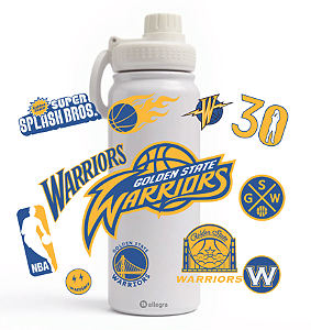 Garrafa Térmica Custom Ice 800ml - Golden State Warriors NBA