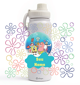 Garrafa Térmica Custom Ice 800ml - Bob Esponja & Turma