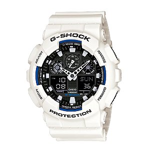 Relógio G-Shock GA-100B-7ADR Branco Azul