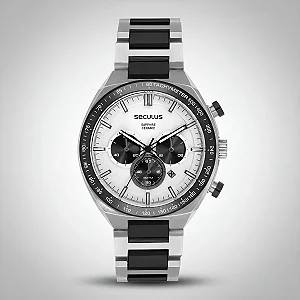 Relógio Seculus Masculino Upper Panda 77280gpsvcq5 Prateado/preto Preto Branco/preto