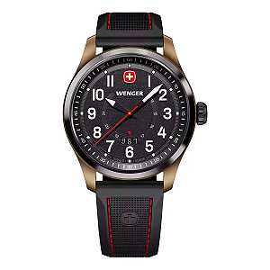 Relógio Suíço Wenger Terragraph Preto e Bronze