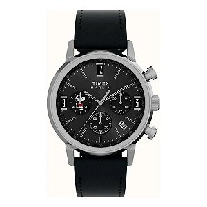 Relógio Timex X Peanuts Marlin Chronograph - TW2Y48500 40mm Couro