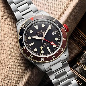 Relógio Timex Waterbury Heritage Automatico Gmt 41mm