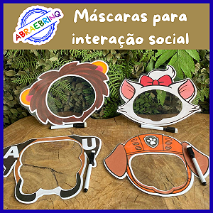 Kit de Máscaras Divertidas Para Interação Social - Diversão e Expressão