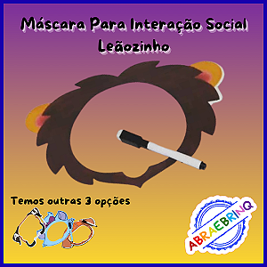 Máscara de Interação Social Leãozinho