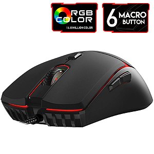 Mouse Gamer Jogo Macro Crypto VX7 Fantech 8000DPI 6 Botões