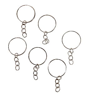 Argola Fina para Chaveiro com Corrente