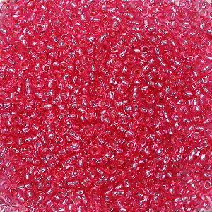 Miçanga Jablonex Rosa Transparente com miolo prata 0/9