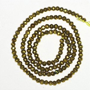 Cristal Bolinha 0,3mm  Dourado