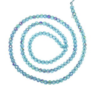 Cristal 0,3mm Bolinha Azul Transparente Boreal