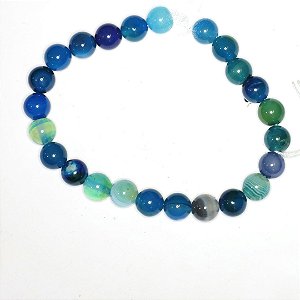 Pedra Natural Ágata Azul 0,8mm