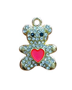 Pingente de Urso com Strass