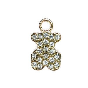 Pingente de Urso com Strass