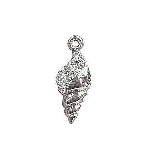 Pingente de Concha com Strass