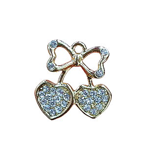 Pingente de Cereja com Strass