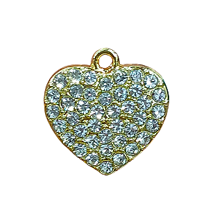 Pingente de Coração com Strass
